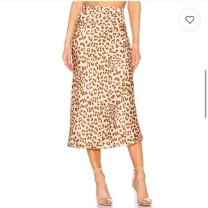 FREE PEOPLE Leopard Print Normani Bias Midi Skirt